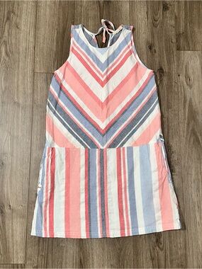 Copper Key Dress Sleeveless Striped Cotton Dress Women’s Small